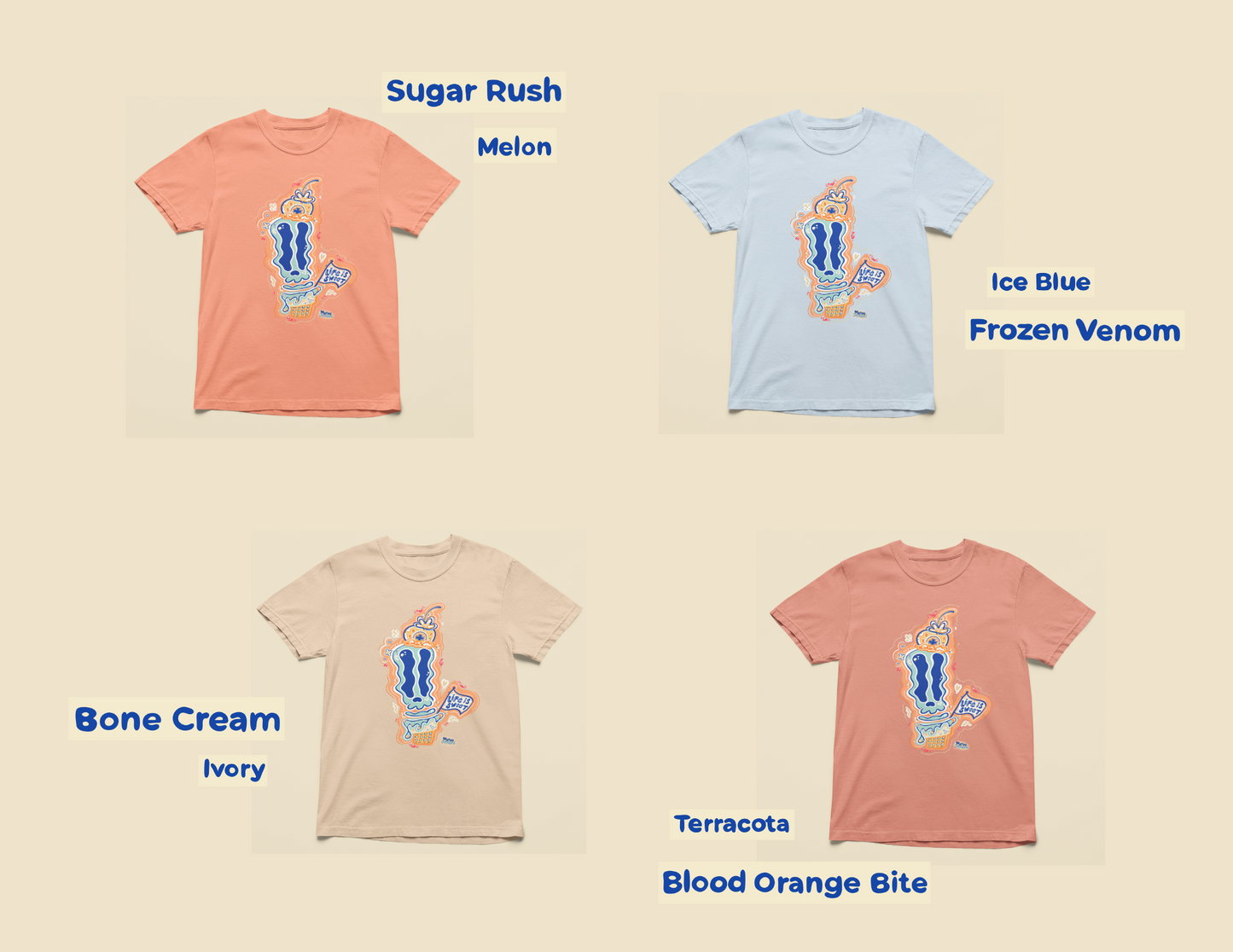 Berry Deadly (Skull Ice Cream Cone) | Full Color Graphic Tshirt