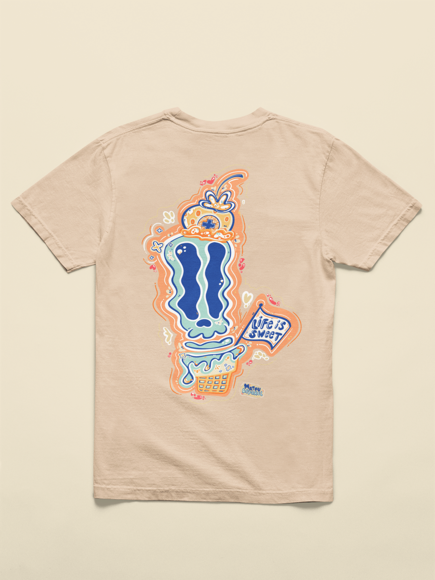 Berry Deadly (Skully-Cream) + Final Scoop Creamery Logo| Full Color Graphic Tshirt
