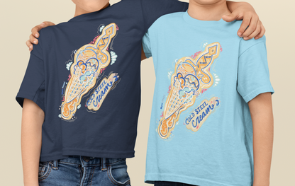 (Youth) Cold Steel Cream + Final Scoop Creamery | (Single Color) Fantasy Ice Cream Graphic Tshirt