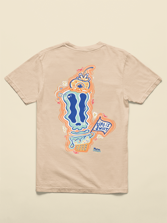 Berry Deadly (Skully-Cream) + Final Scoop Creamery Logo| Full Color Graphic Tshirt