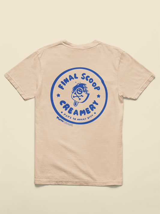 Final Scoop Creamery Logo + MA Logo | | (Single Color) Fantasy Ice Cream Graphic Tee – 100% Cotton Unisex Shirt
