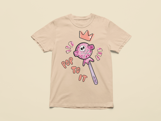 Pop To It Lolly Tee (Front) | (Full Color) Graphic Tee – 100% Cotton